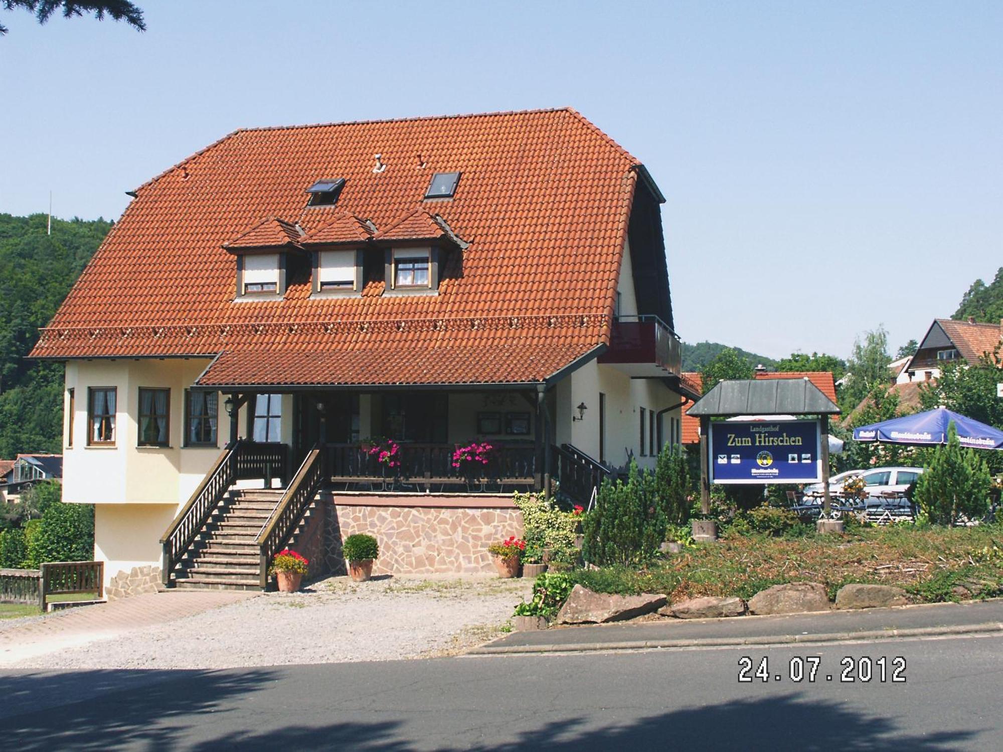 Hotel Landgasthof Zum Hirschen Hafenlohr Exterior foto